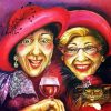 Two Ladies Laughing paint by numbers