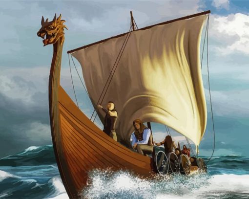 Viking Ship paint by number