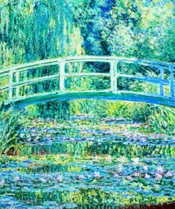 Waterlilies And Japanese Bridge By Claude Monet paint by number