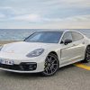 White Porsche Panamera paint by number