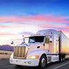 White Semi Truck paint by number