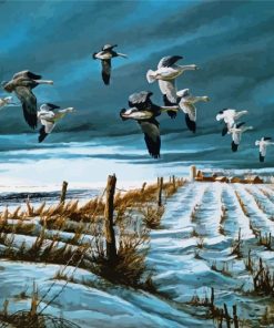 Winter Snows Terry Redlin paint by number