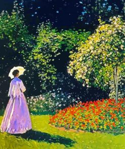 Woman In The Garden By Claude Monet paint by number