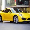 Yellow Porsche Car paint by number