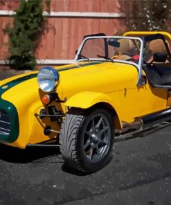 Yellow Caterham Car paint by number