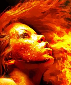 Young Woman Burning paint by number
