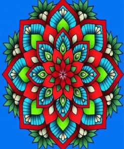 Aesthetic Floral Mandala paint by numbers