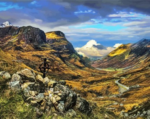 Aesthetic Glencoe paint by number