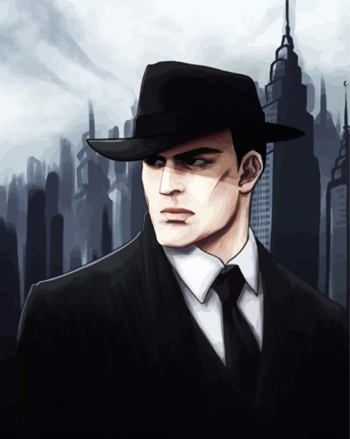 Aesthetic Mafia Man paint by numbers