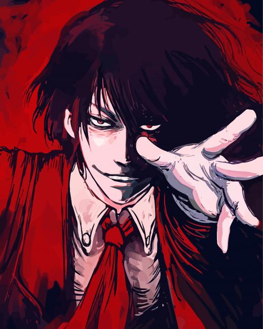 Alucard Hellsing Character Paint By Numbers - PBN Canvas