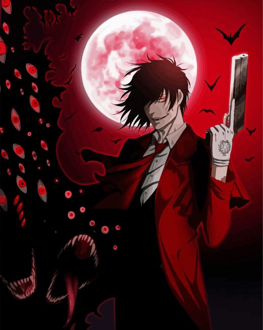 Alucard Hellsing Anime' Poster, picture, metal print, paint by The Artz