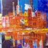 Artistic Abstract City paint by number
