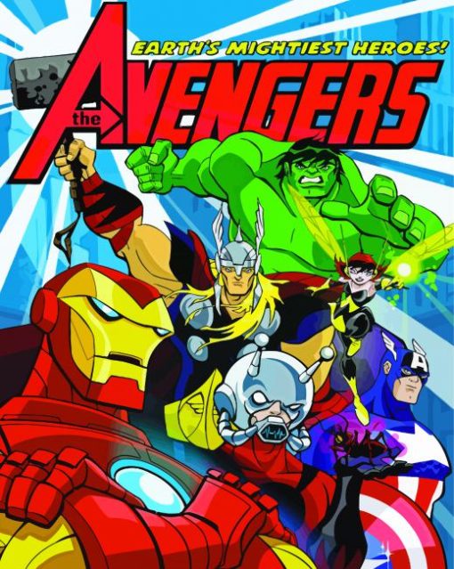 Avengers Earths Mightiest Heroes Poster paint by number