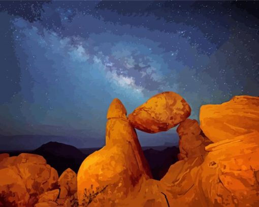 Balanced Rock In Big Bend Park paint by number