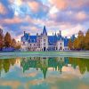 Biltmore House With Reflection In North Carolina paint by number