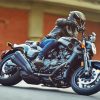 Black Yamaha VMAX Motorcycle paint by number