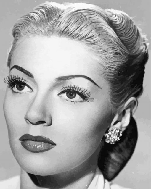 Black And White Lana Turner paint by number