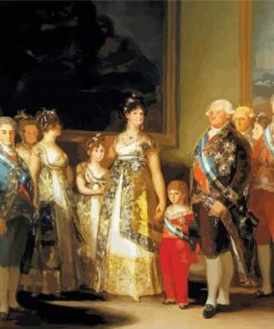 Charles IV Of Spain And His Family By Francisco Goya paint by number