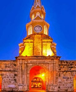 Clock Tower Monument Cartagena Colombia paint by number