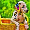 Colorful Dalmatian Art paint by number
