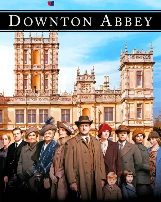 Downton Abbey Poster paint by number