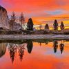 Dream Lake Reflection At Sunset paint by number