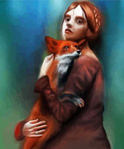Fox And Woman By Ada Valladares paint by number