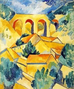 Georges Braque Viaduct At L'Estaque paint by number
