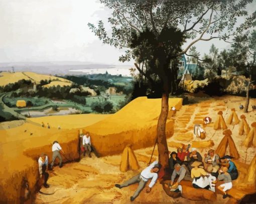 Harvesters By Pieter Bruegel paint by number