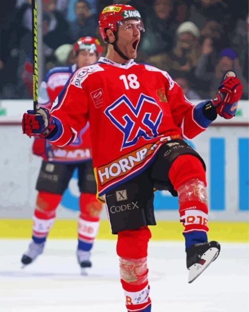 Ice Hockey Player Ahren Spylo paint by number