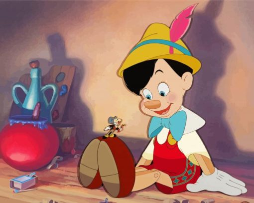 Jiminy Cricket And Pinocchio paint by number