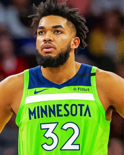 Karl Anthony Towns Minnesota Player paint by number