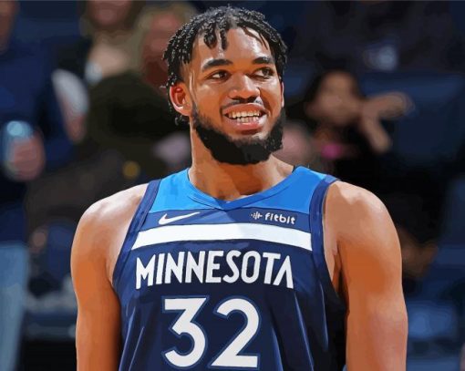 Karl Anthony Towns Minnesota paint by number