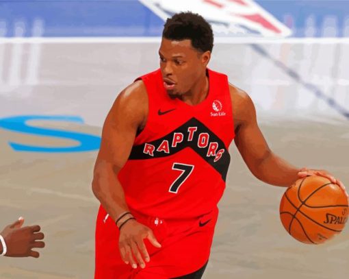 Kyle Lowry Toronto Raptor paint by number