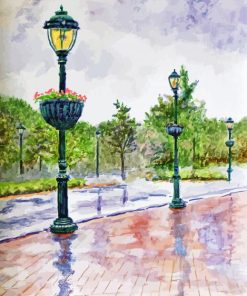 Lamp Post Art paint by number