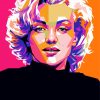 Marilyn Monroe Actress Pop Art paint by number