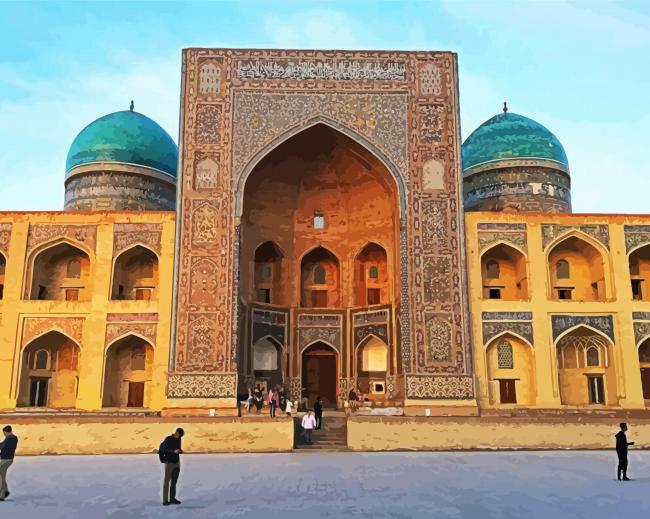 Miri Arab Madrasah Bukhara paint by number
