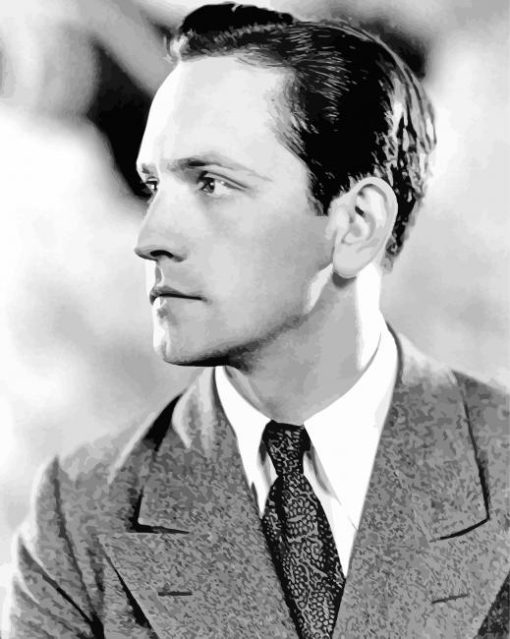 Monochrome Fredric March paint by number