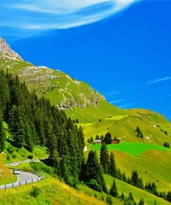 Mountain Road In Vorarlberg paint by number