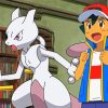 Pokemon Ash And Mewtwo paint by number