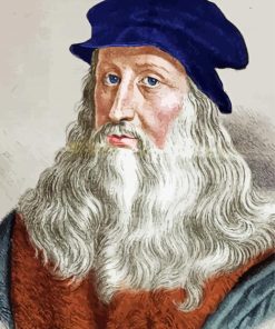 Portrait Of Leonardo Da Vinci paint by number