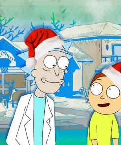 Rick And Morty Christmas paint by number