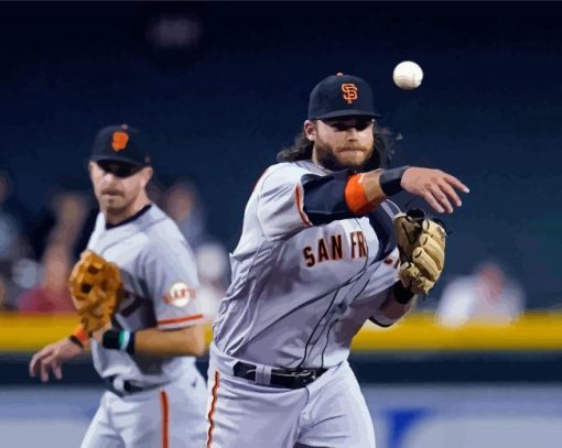 Sf Giants Baseball Players paint by number