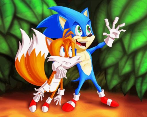 Sonic And Tails Art paint by number