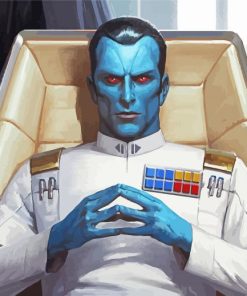 Star Wars Character Grand Admiral Thrawn paint by number