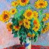 Sunflower In Vase By Claude Monet paint by number