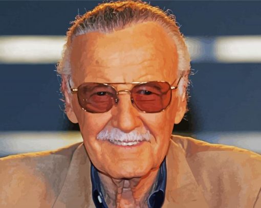 The American Writer Stan Lee paint by number