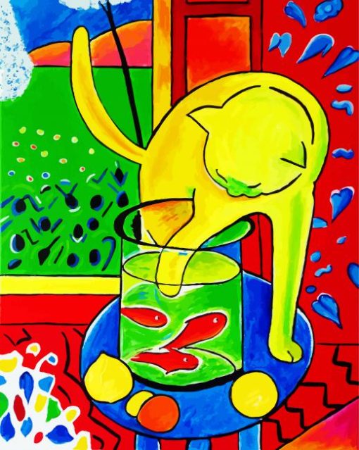 The Goldfish Cat By Henri Matisse paint by number