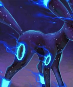 Umbreon Pokemon Character paint by number