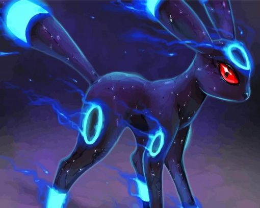 Umbreon Pokemon Character paint by number
